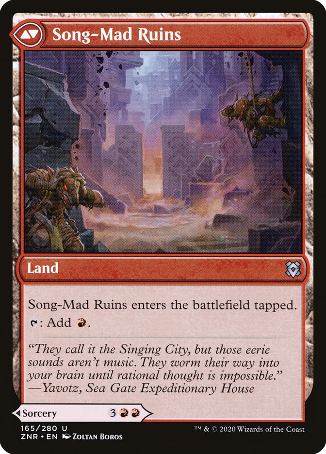 Song-Mad Treachery // Song-Mad Ruins [Zendikar Rising] | Black Swamp Games