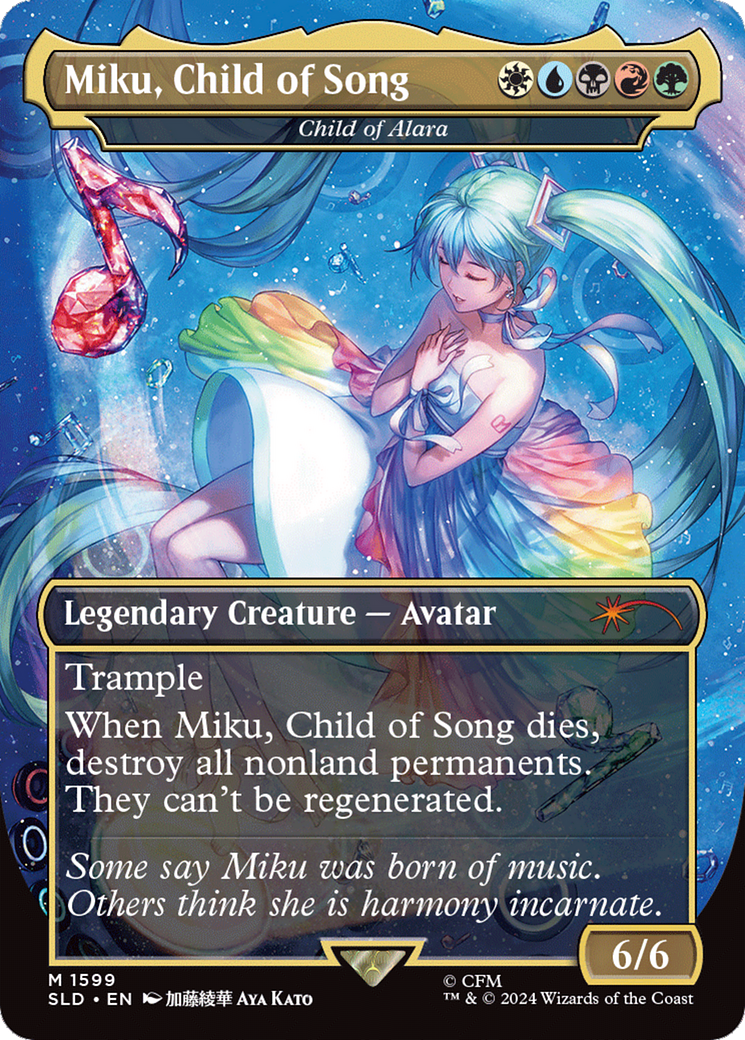 Miku, Child of Song - Child of Alara (Rainbow Foil) [Secret Lair Drop Series] | Black Swamp Games