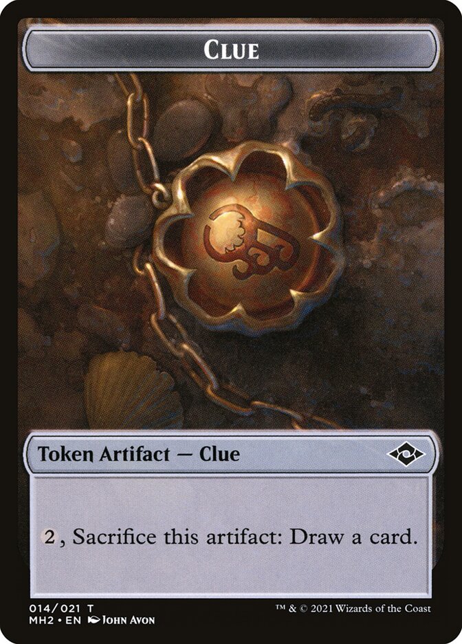 Human // Clue Double-Sided Token [Pioneer Challenger Decks 2022] | Black Swamp Games