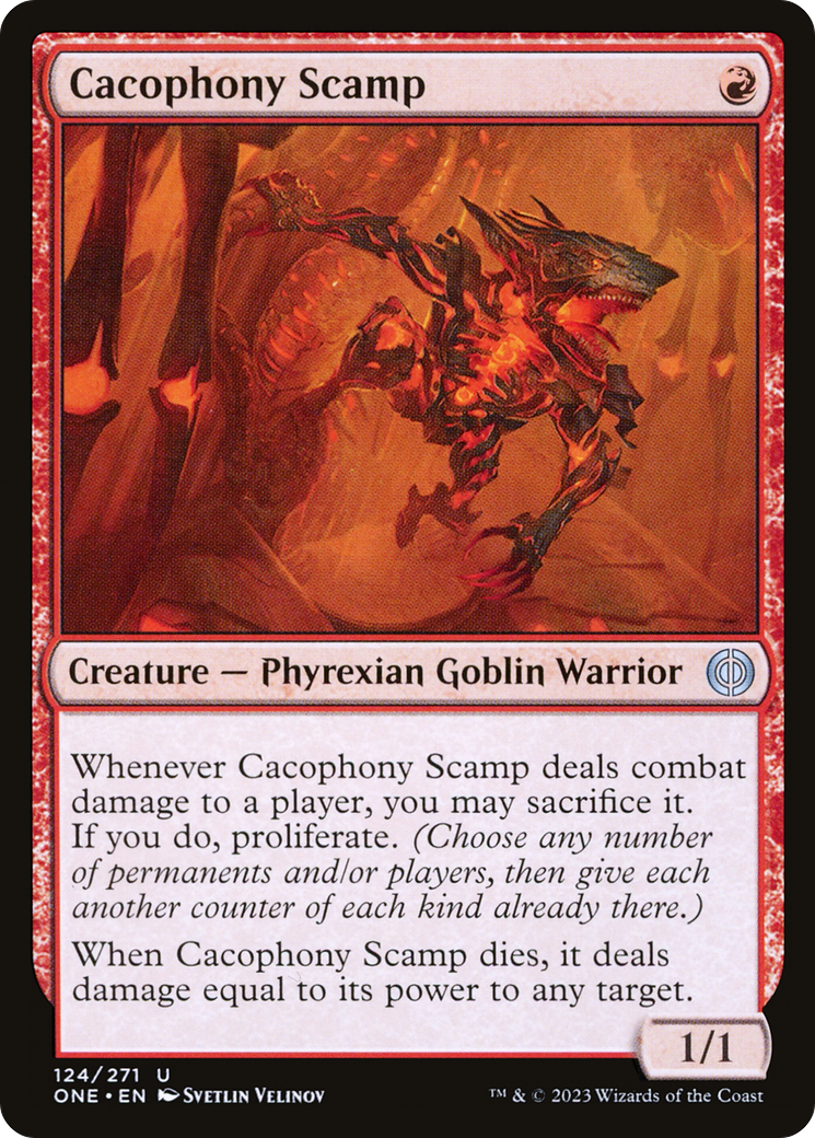 Cacophony Scamp [Phyrexia: All Will Be One] | Black Swamp Games