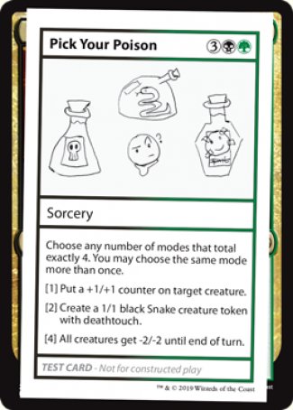 Pick Your Poison (2021 Edition) [Mystery Booster Playtest Cards] | Black Swamp Games