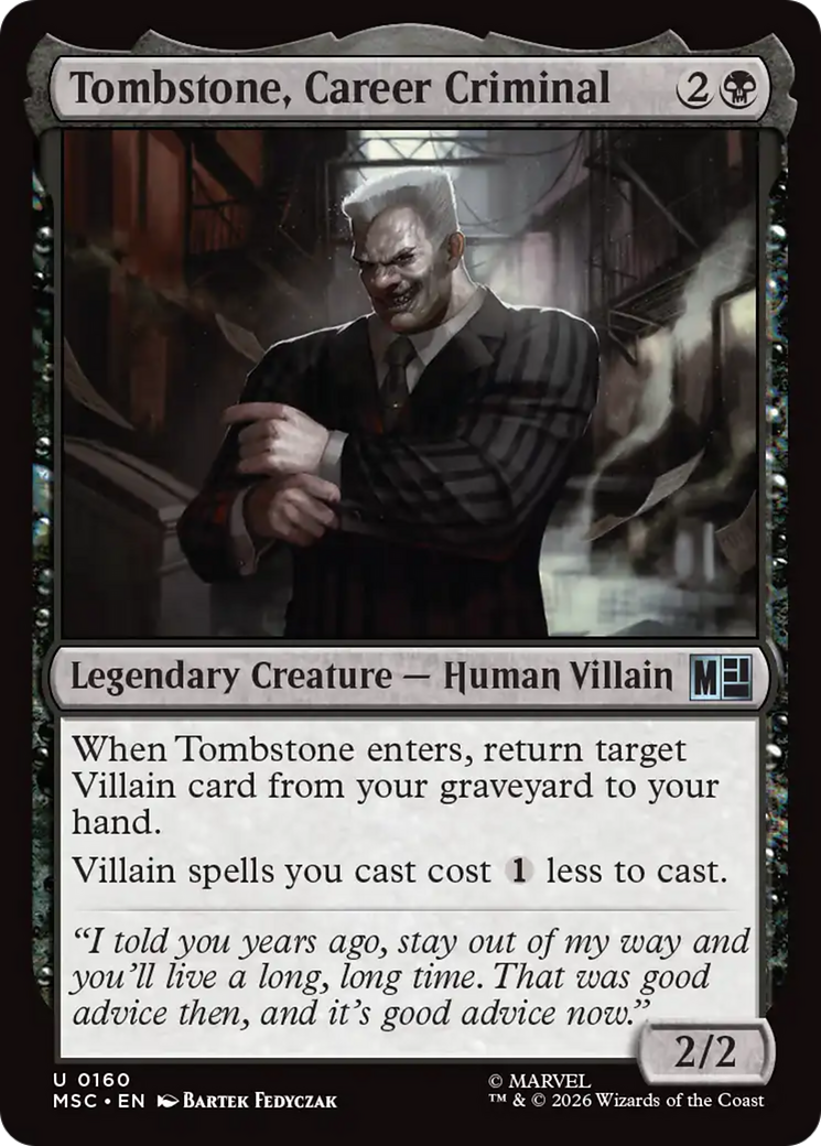 Tombstone, Career Criminal (0160) (Surge Foil) [Marvel Super Heroes Commander] | Black Swamp Games