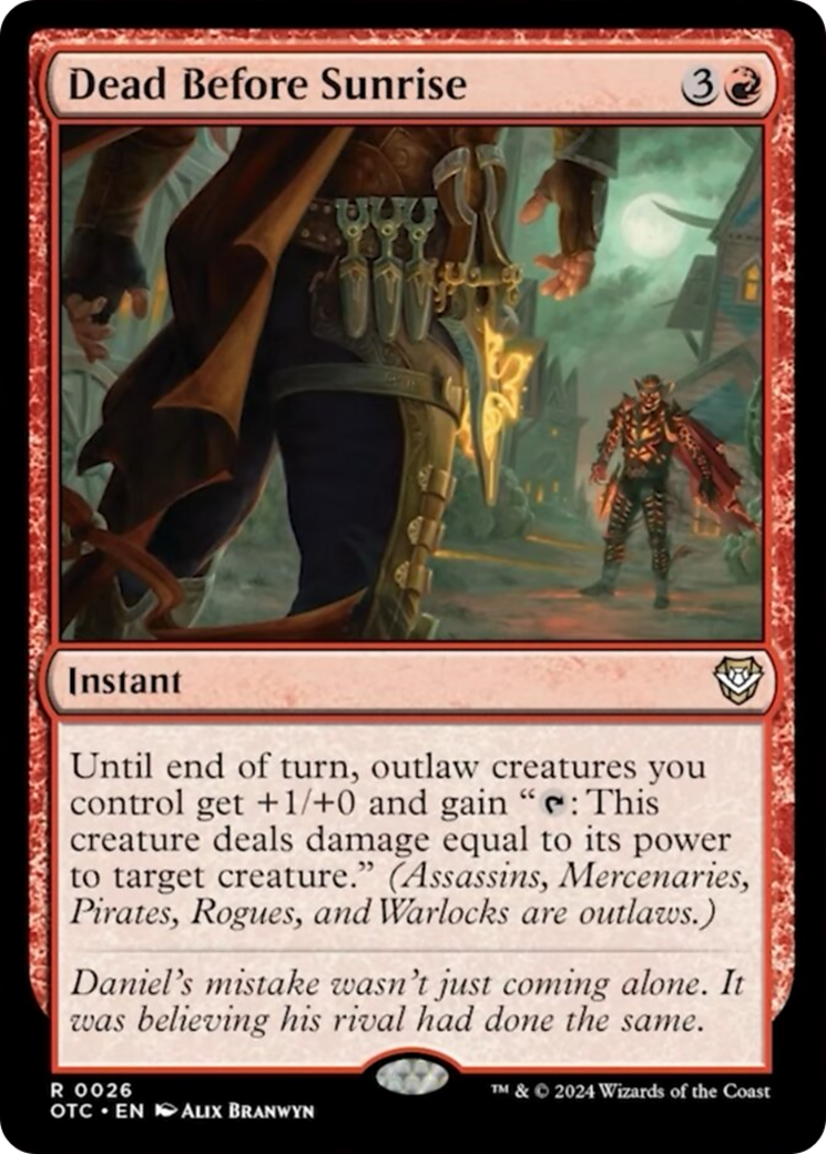 Dead Before Sunrise [Outlaws of Thunder Junction Commander] | Black Swamp Games