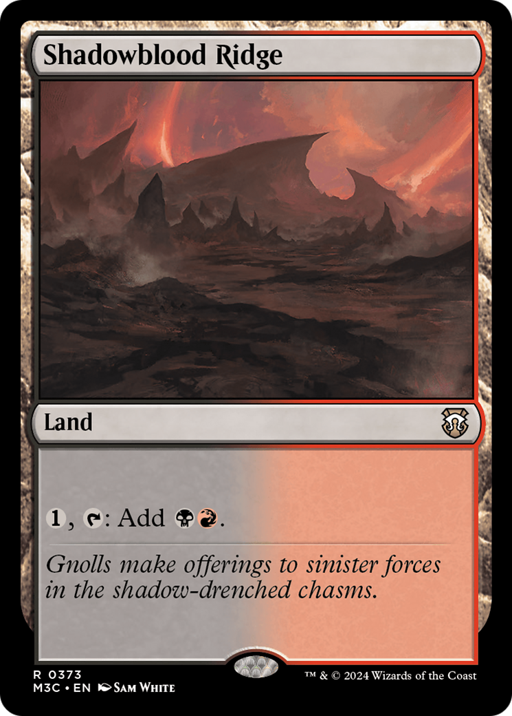 Shadowblood Ridge (Ripple Foil) [Modern Horizons 3 Commander] | Black Swamp Games