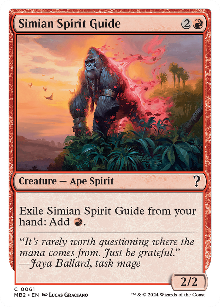 Simian Spirit Guide (White Border) [Mystery Booster 2] | Black Swamp Games