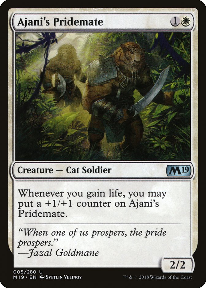 Ajani's Pridemate [Core Set 2019] | Black Swamp Games