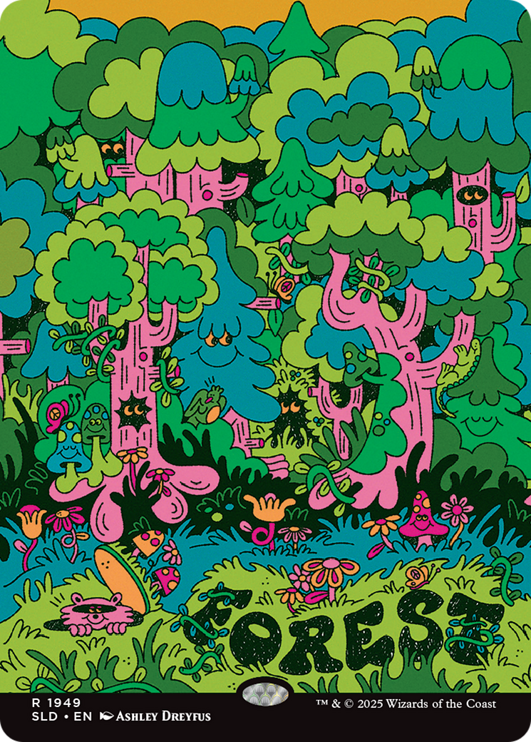 Forest (1949) (Rainbow Foil) [Secret Lair Drop Series] | Black Swamp Games