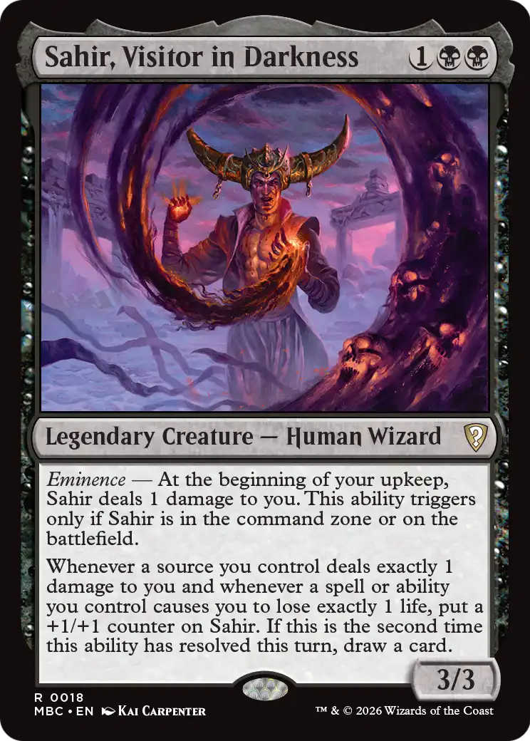 Sahir, Visitor in Darkness [Mystery Booster: Commander Edition] | Black Swamp Games