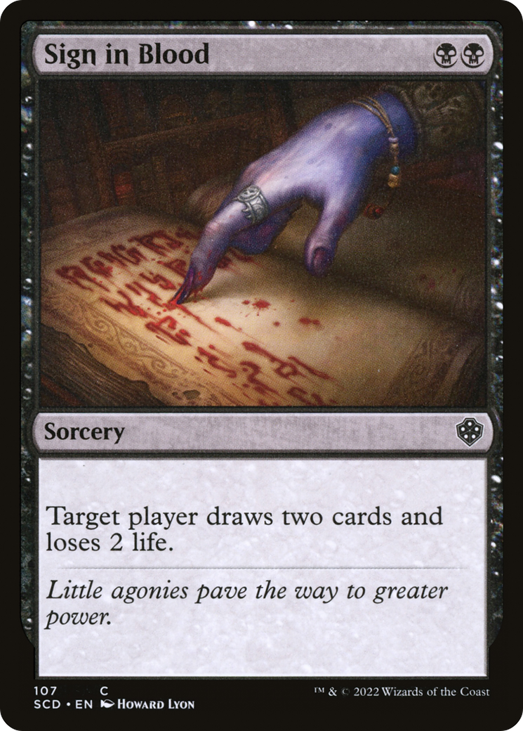 Sign in Blood [Starter Commander Decks] | Black Swamp Games