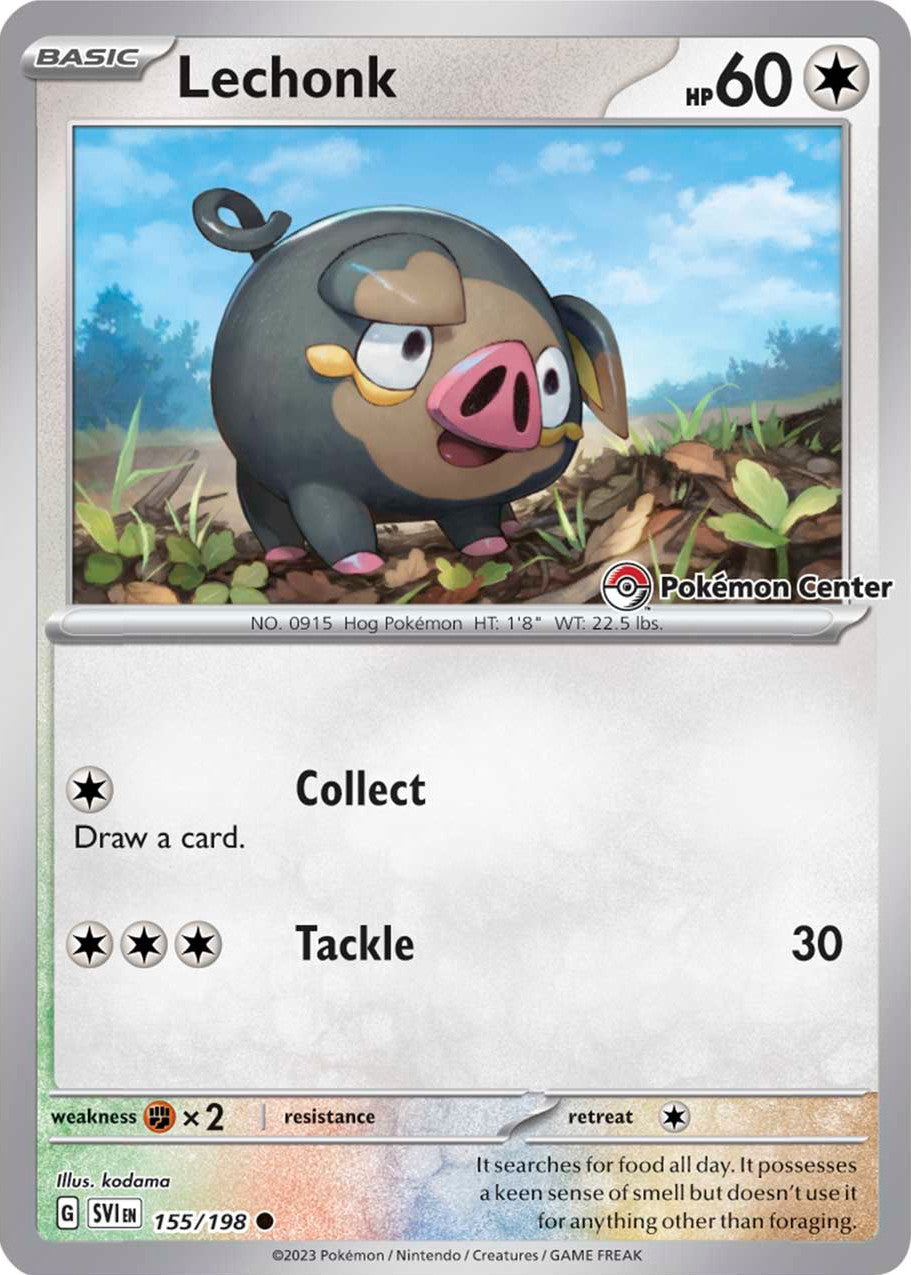 Lechonk (155/198) (Pokemon Center Exclusive) [Scarlet & Violet: Base Set] | Black Swamp Games