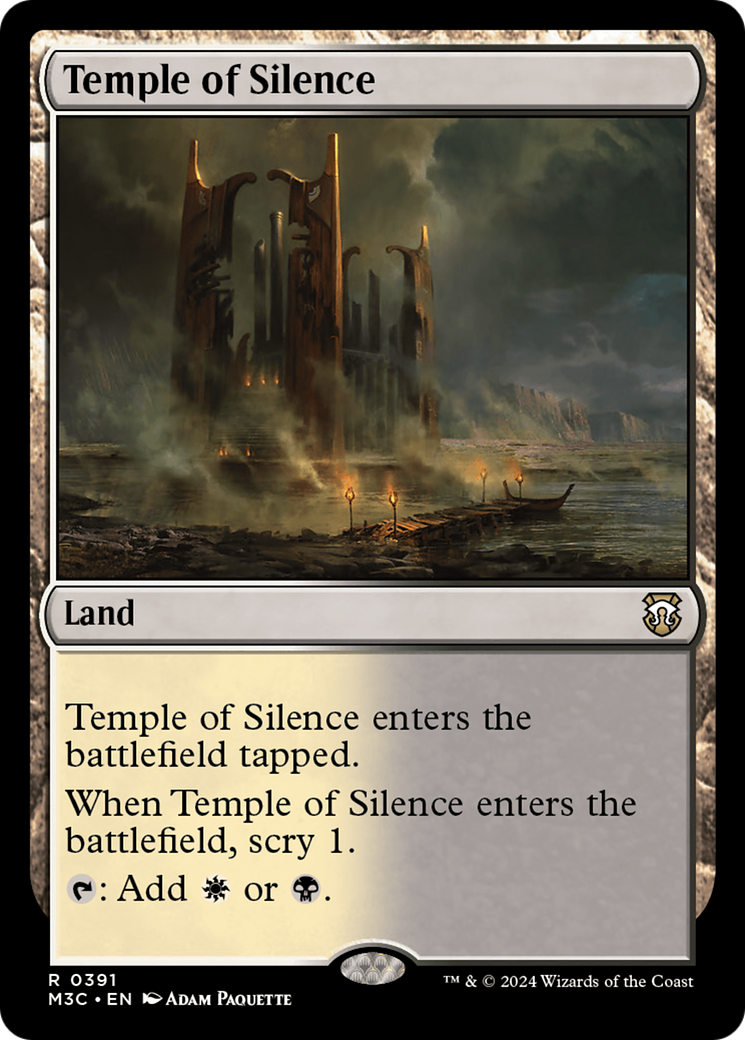 Temple of Silence (Ripple Foil) [Modern Horizons 3 Commander] | Black Swamp Games