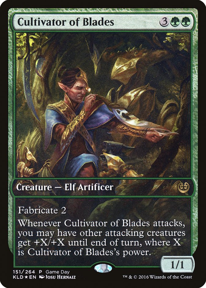 Cultivator of Blades (Game Day) (Full Art) [Kaladesh Promos] | Black Swamp Games