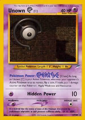 Unown [C] (57/105) [Neo Destiny Unlimited] | Black Swamp Games