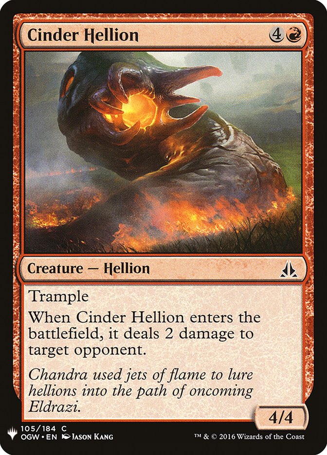 Cinder Hellion [Mystery Booster] | Black Swamp Games