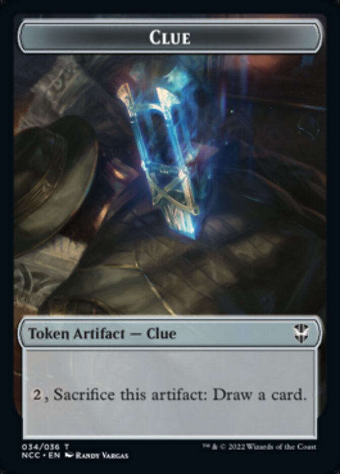 Clue // Fish Double-Sided Token [Streets of New Capenna Commander Tokens] | Black Swamp Games
