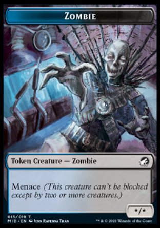 Spirit // Zombie (015) Double-Sided Token [Innistrad: Midnight Hunt Tokens] | Black Swamp Games