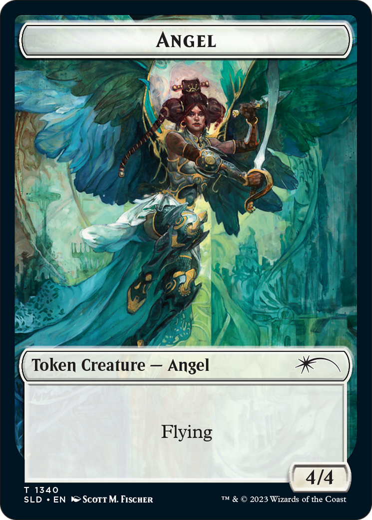 Angel (SLD) // Soldier (GRN) Double-Sided Token [Secret Lair: Angels Tokens] | Black Swamp Games