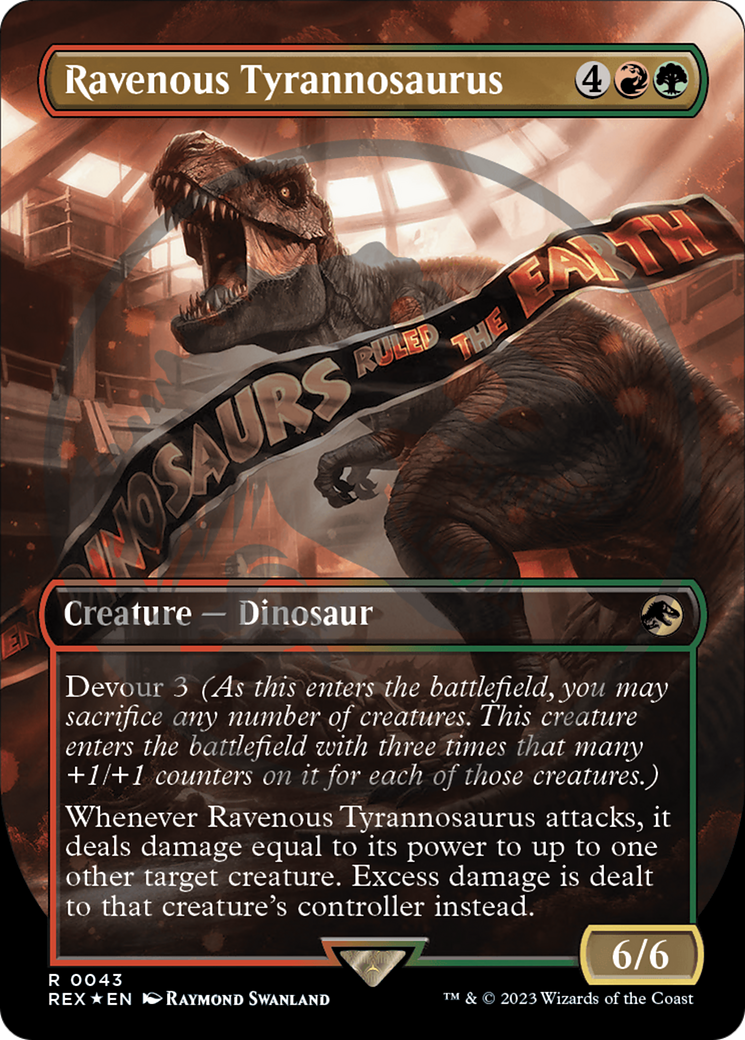 Ravenous Tyrannosaurus (Emblem) (Borderless) [Jurassic World Collection Tokens] | Black Swamp Games
