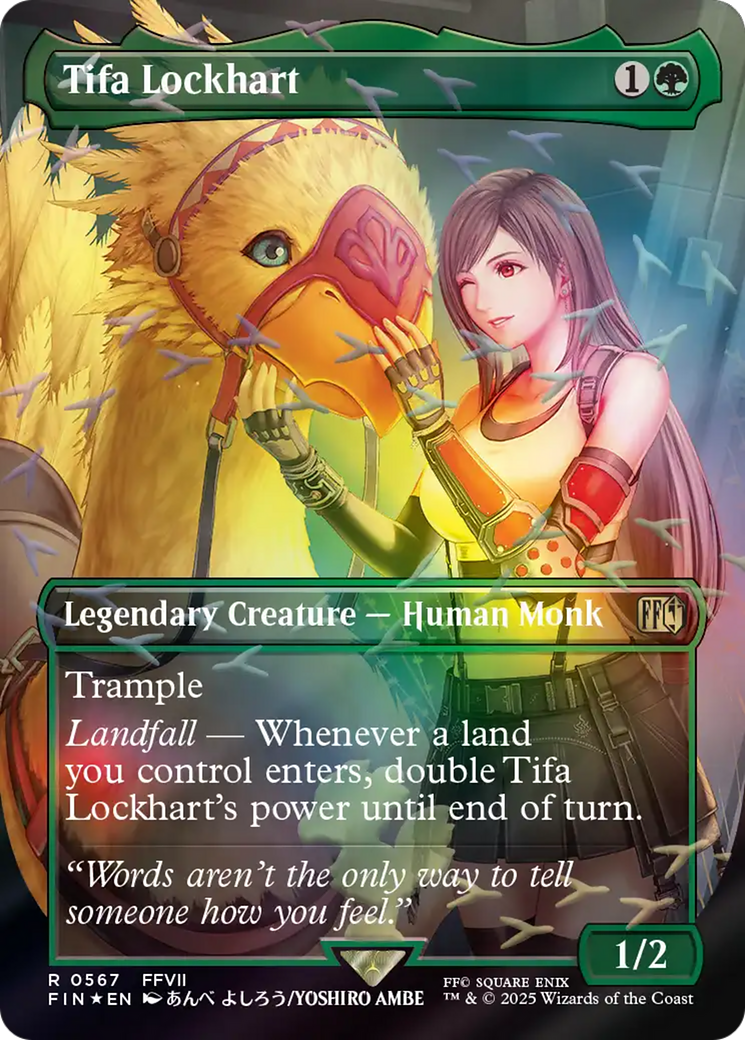 Tifa Lockhart (Borderless) (Chocobo Track Foil) [FINAL FANTASY] | Black Swamp Games