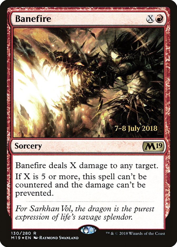 Banefire [Core Set 2019 Prerelease Promos] | Black Swamp Games