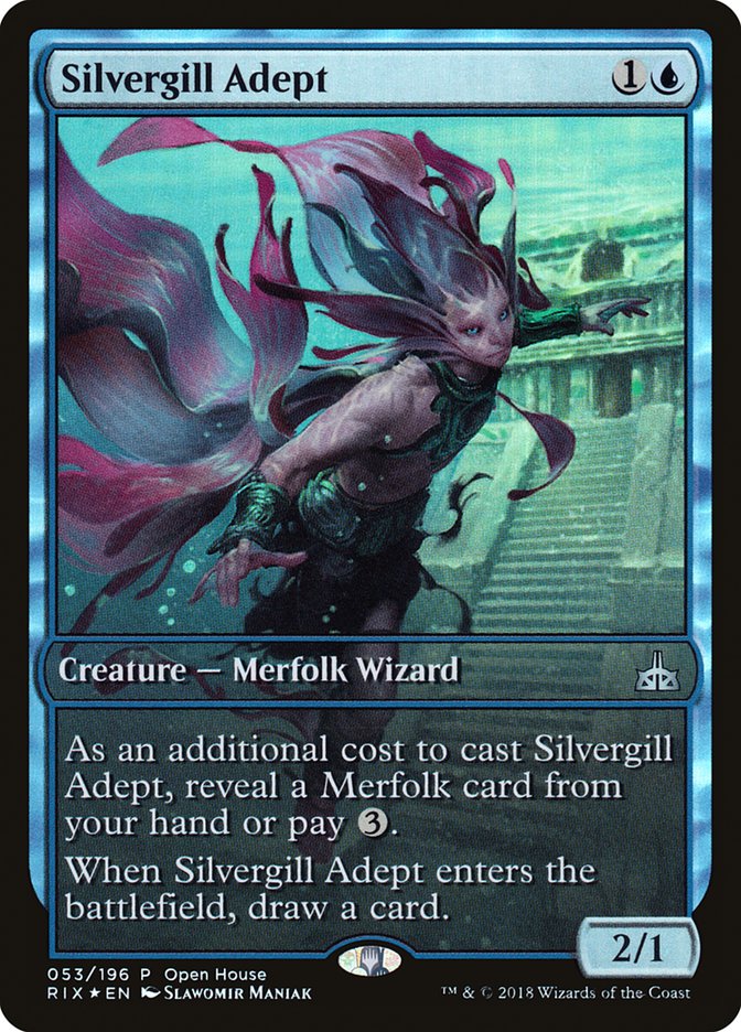 Silvergill Adept (Open House) (Extended Art) [Rivals of Ixalan Promos] | Black Swamp Games