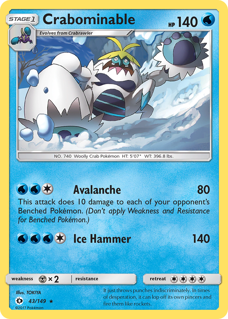 Crabominable (43/149) [Sun & Moon: Base Set] | Black Swamp Games