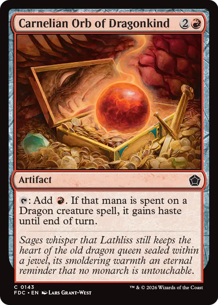 Carnelian Orb of Dragonkind [Foundations Commander] | Black Swamp Games