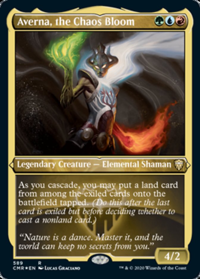 Averna, the Chaos Bloom (Etched) [Commander Legends] | Black Swamp Games