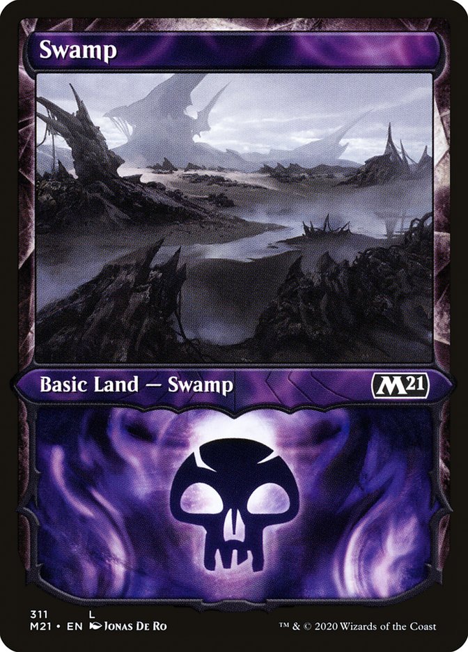 Swamp (311) (Showcase) [Core Set 2021] | Black Swamp Games