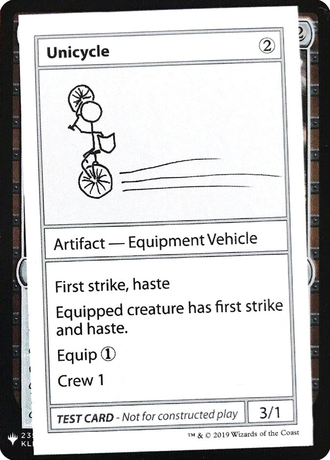 Unicycle [Mystery Booster Playtest Cards] | Black Swamp Games