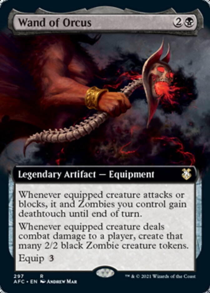 Wand of Orcus (Extended Art) [Dungeons & Dragons: Adventures in the Forgotten Realms Commander] | Black Swamp Games