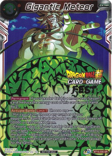 Gigantic Meteor (Card Game Fest 2022) (BT15-030) [Tournament Promotion Cards] | Black Swamp Games