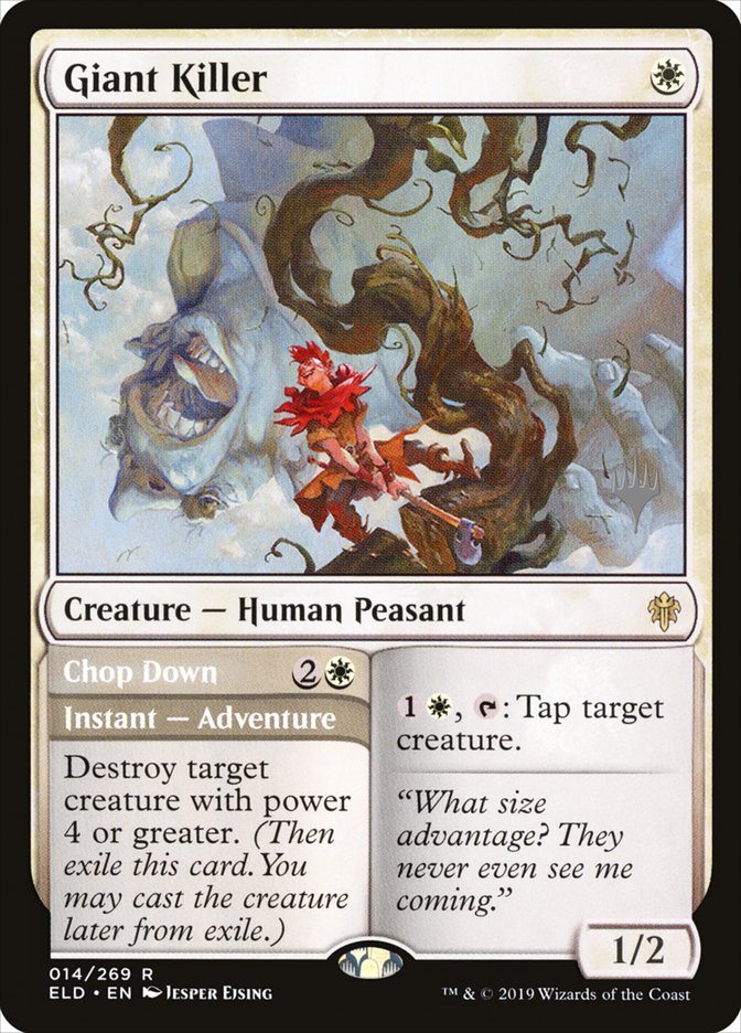 Giant Killer // Chop Down (Promo Pack) [Throne of Eldraine Promos] | Black Swamp Games