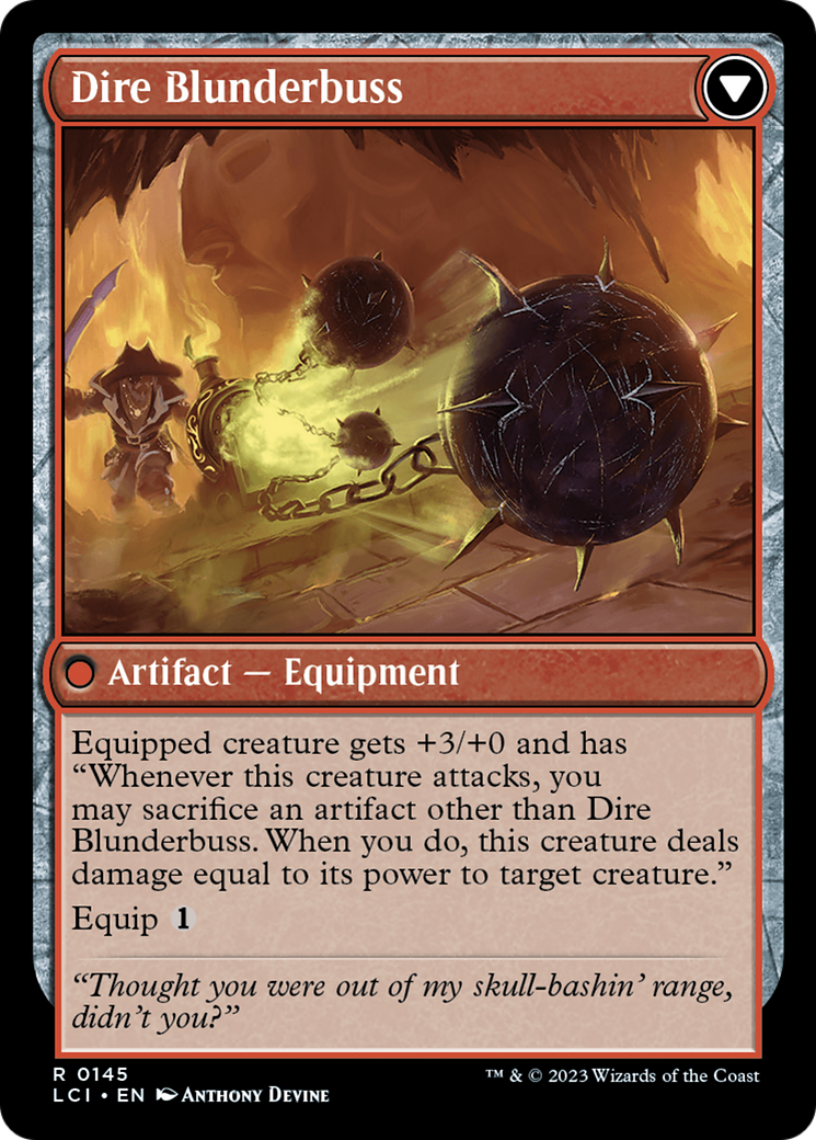 Dire Flail // Dire Blunderbuss [The Lost Caverns of Ixalan Prerelease Cards] | Black Swamp Games
