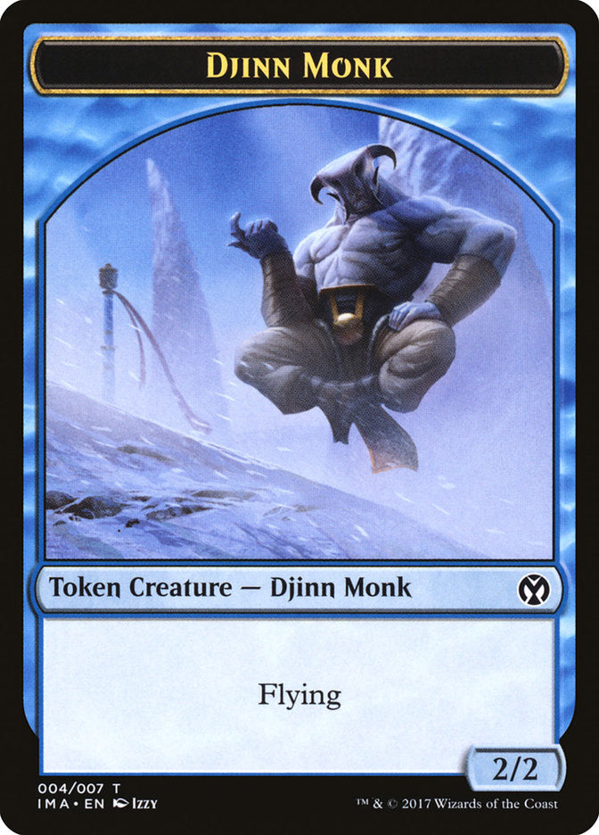 Djinn Monk Token [Iconic Masters Tokens] | Black Swamp Games