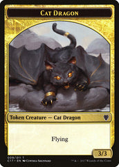Cat Dragon // Dragon (007) Double-Sided Token [Commander 2017 Tokens] | Black Swamp Games
