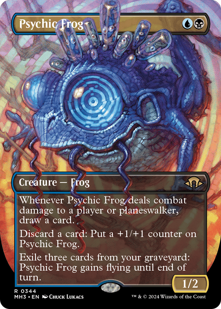 Psychic Frog (Borderless) [Modern Horizons 3] | Black Swamp Games