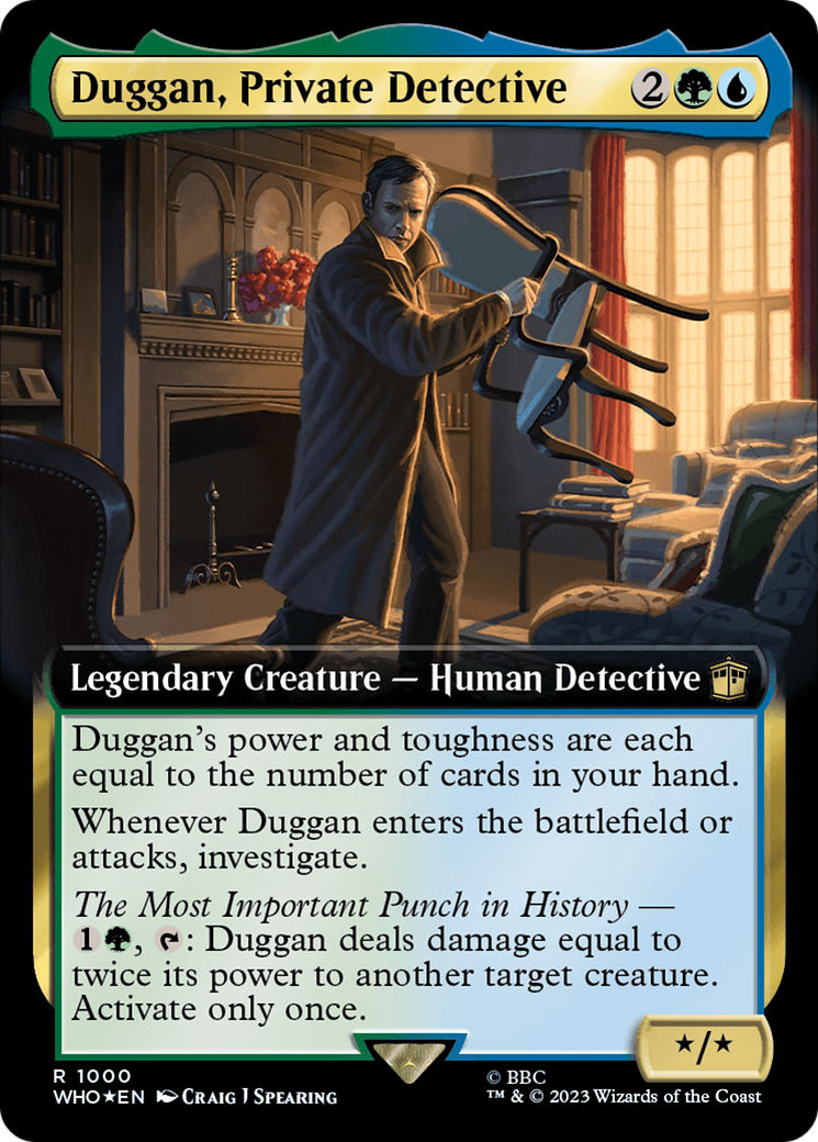 Duggan, Private Detective (Extended Art) (Surge Foil) [Doctor Who] | Black Swamp Games