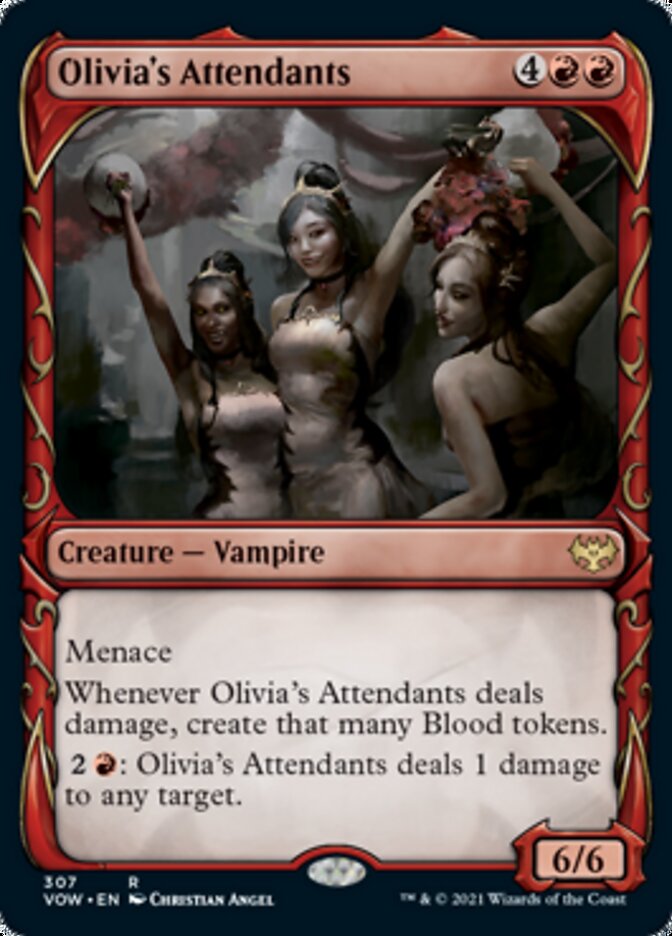 Olivia's Attendants (Showcase Fang Frame) [Innistrad: Crimson Vow] | Black Swamp Games