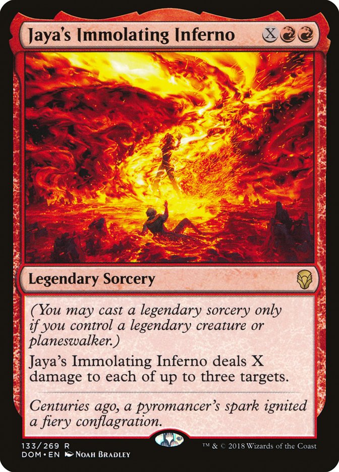 Jaya's Immolating Inferno [Dominaria] | Black Swamp Games