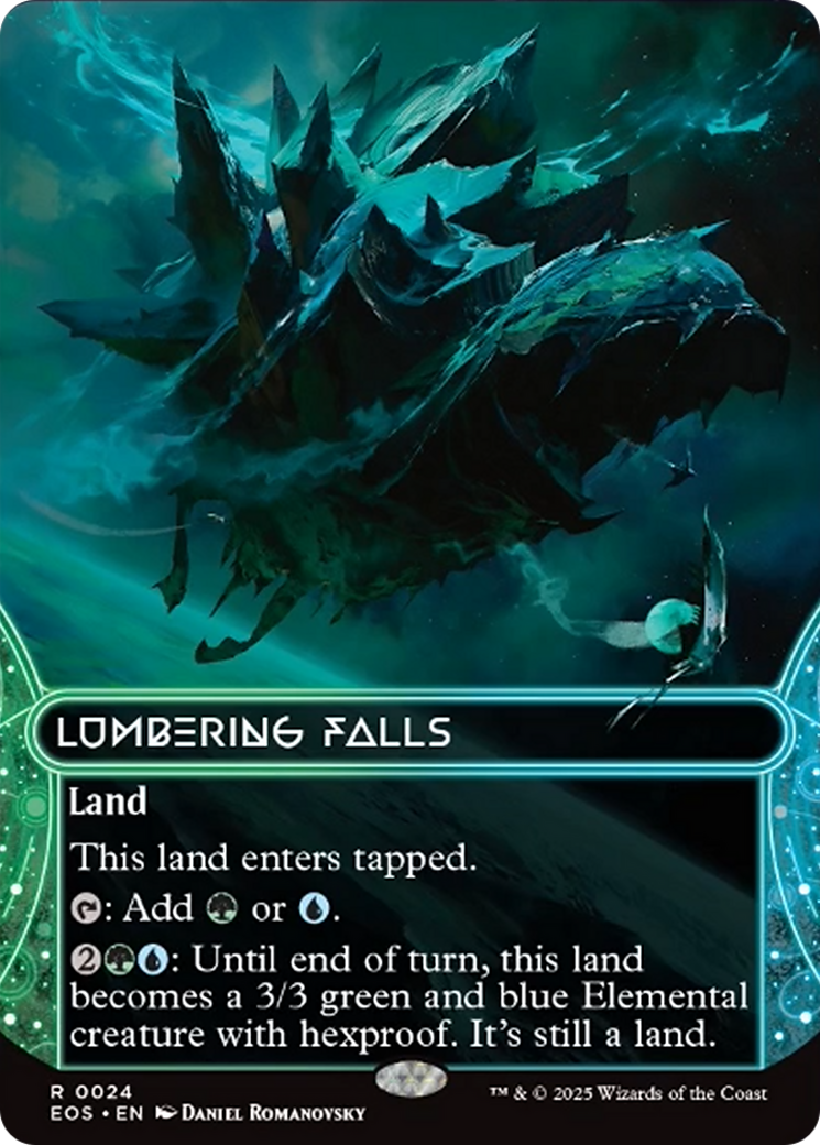 Lumbering Falls (0024) (Borderless) [Edge of Eternities: Stellar Sights] | Black Swamp Games