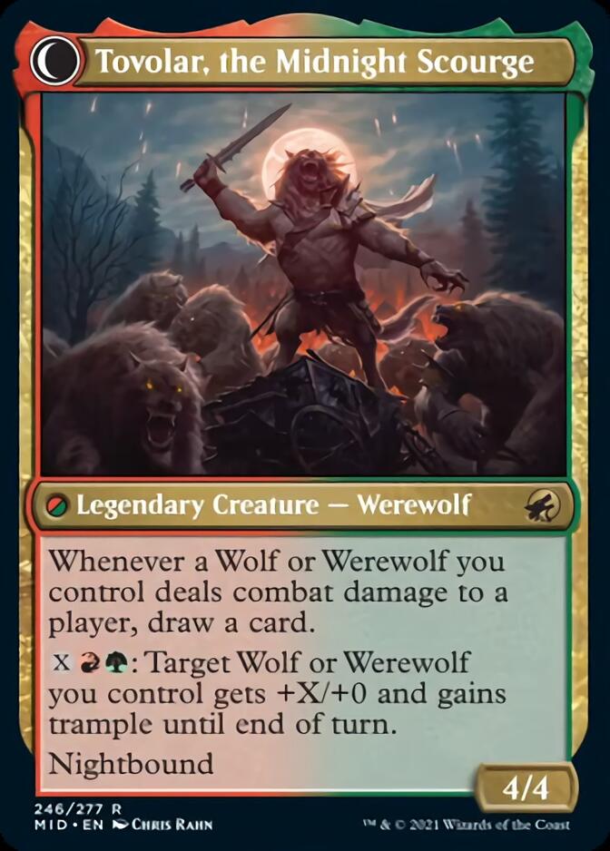 Tovolar, Dire Overlord // Tovolar, the Midnight Scourge [Innistrad: Midnight Hunt] | Black Swamp Games