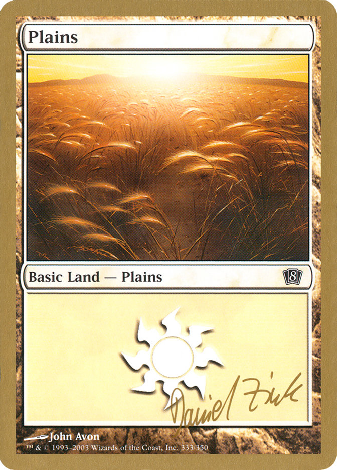 Plains (dz333) (Daniel Zink) [World Championship Decks 2003] | Black Swamp Games