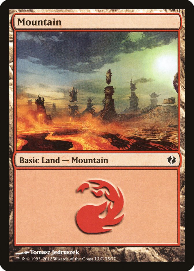 Mountain (75) [Duel Decks: Venser vs. Koth] | Black Swamp Games