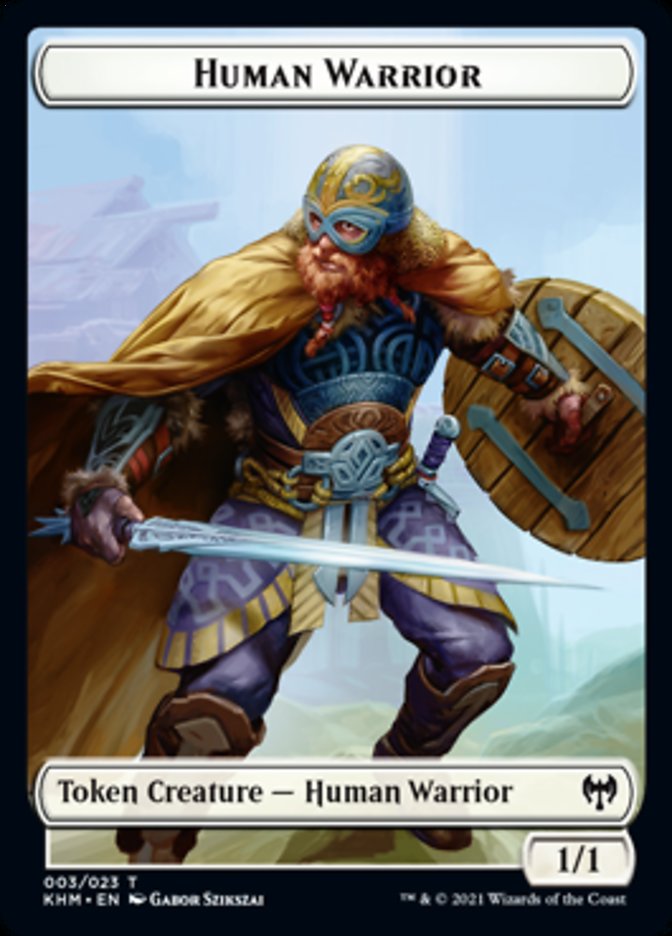 Human Warrior Token [Kaldheim Tokens] | Black Swamp Games