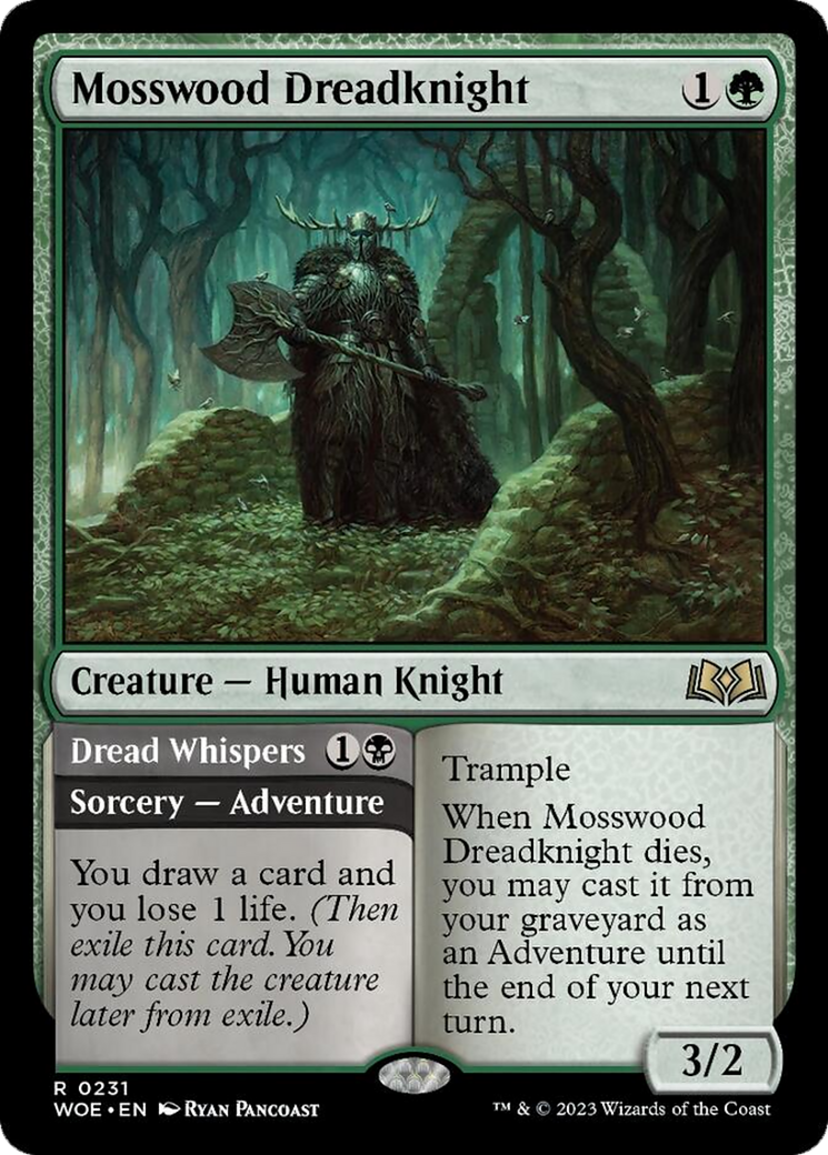 Mosswood Dreadknight // Dread Whispers [Wilds of Eldraine] | Black Swamp Games