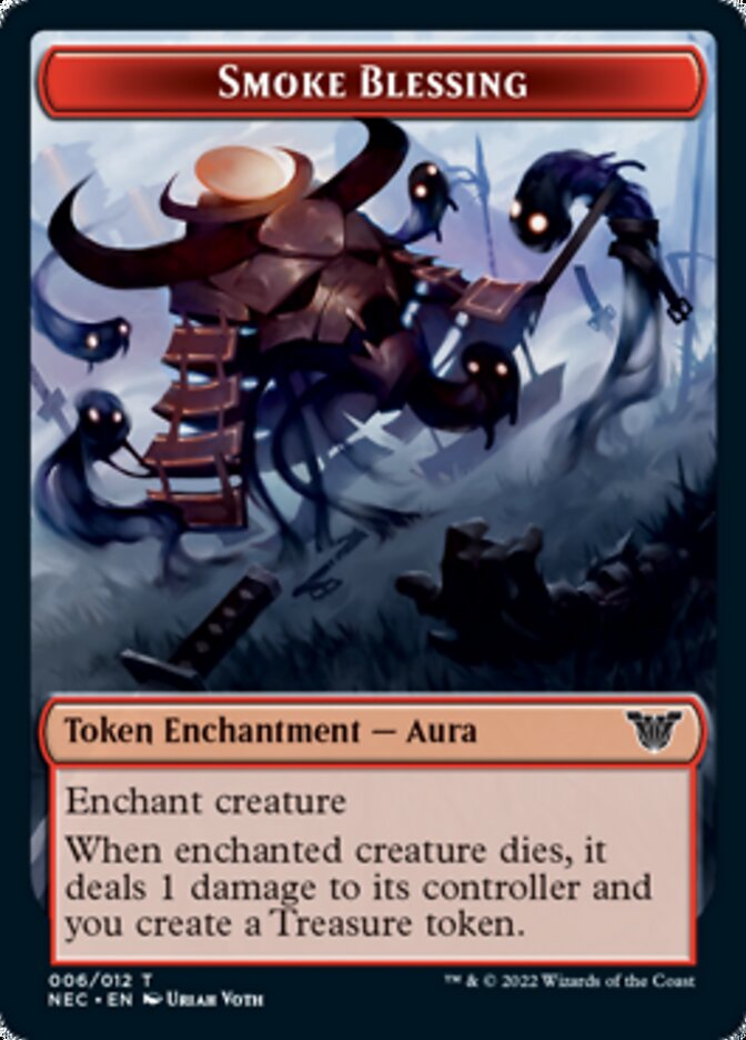 Smoke Blessing // Spirit (009) Double-Sided Token [Kamigawa: Neon Dynasty Commander Tokens] | Black Swamp Games