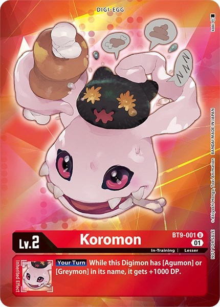 Koromon [BT9-001] (Alternative Art - Box Topper) [X Record] | Black Swamp Games