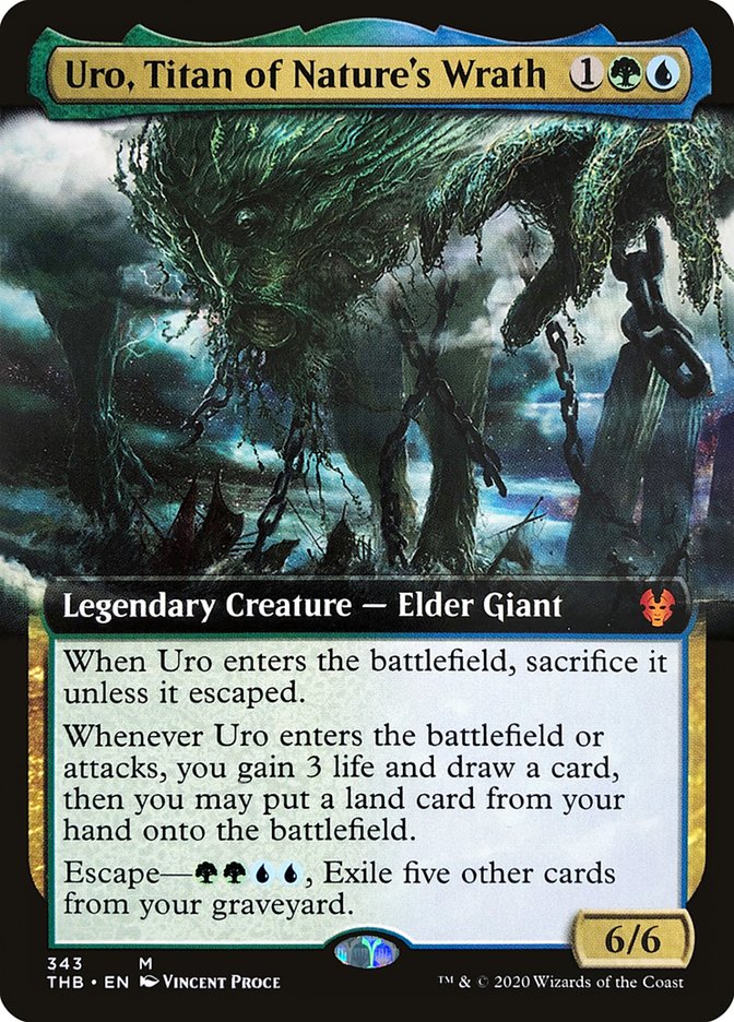 Uro, Titan of Nature's Wrath (Extended Art) [Theros Beyond Death] | Black Swamp Games