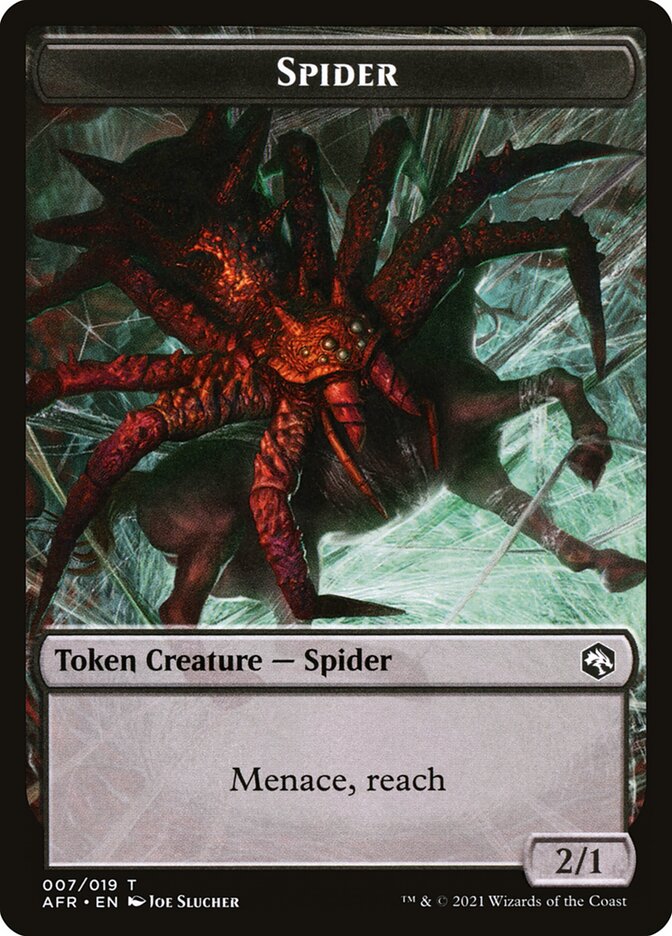 Spider // Icingdeath, Frost Tongue Double-Sided Token [Dungeons & Dragons: Adventures in the Forgotten Realms Tokens] | Black Swamp Games